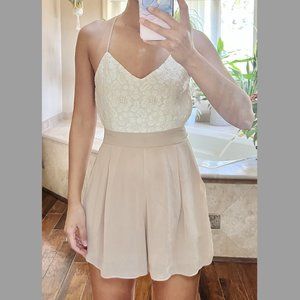 Lace Top Romper